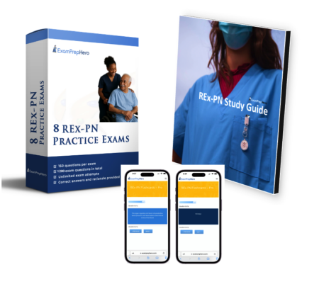 REx-PN Practice Exams + Flashcards + Study Guide